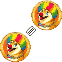 Clown Dog Sticker