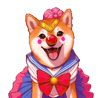 Clown Dog Sticker
