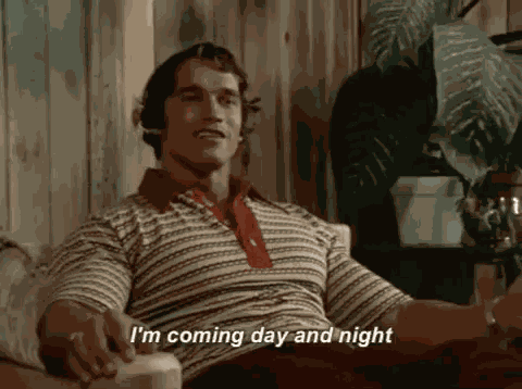 Coming Arnold GIF