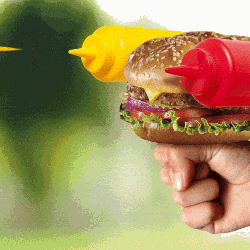 Condiments Guns GIF