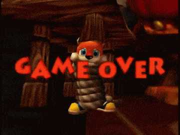Conker'S Bad Fur Day Game Over Table Leg Tied Up Gagged Rope Bound GIF