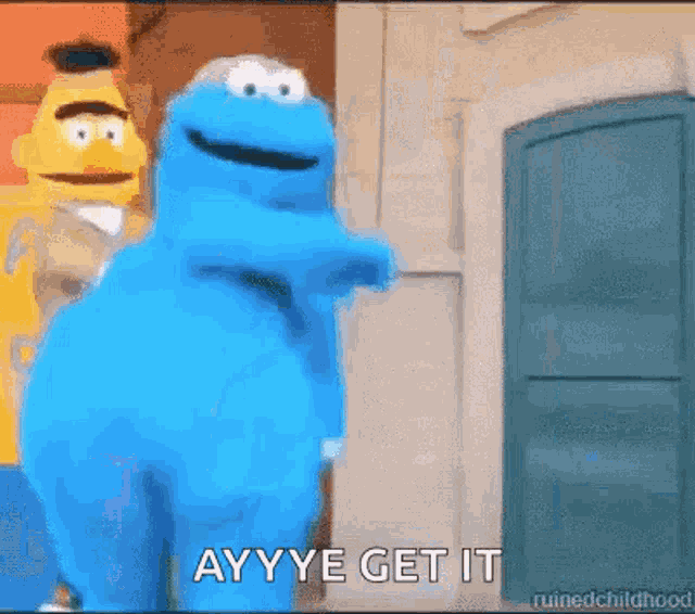 Cookie Monster Bart GIF
