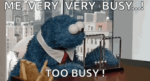 Cookiemonster Verybusy GIF