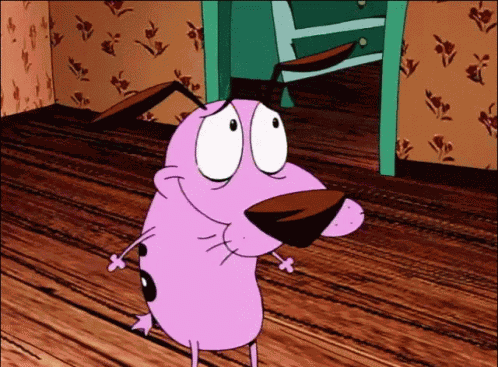 Coraje El Perro Cobarde Saludando Courage The Cowardly Dog Smile Hi GIF