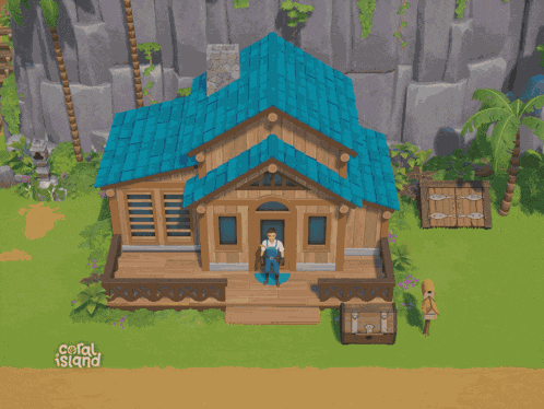 Coral Island Stairway Games GIF