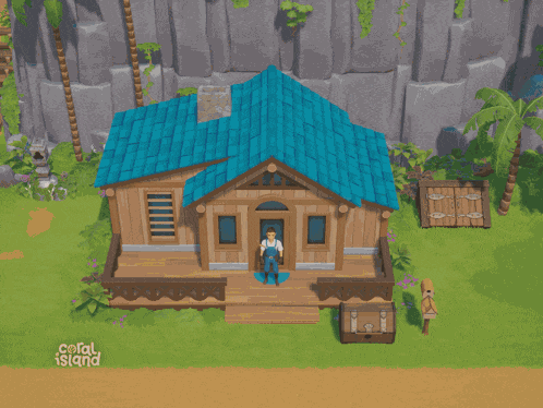 Coral Island Stairway Games GIF