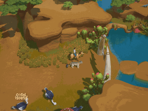 Coral Island Stairway Games GIF