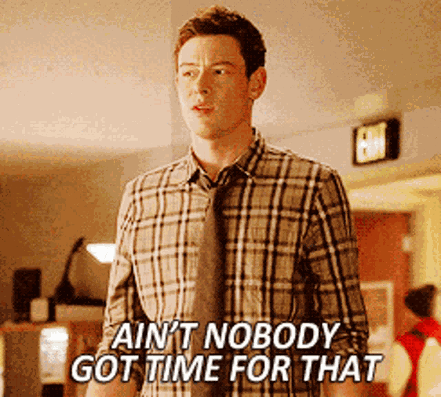 Cory Monteith Aint Nobody Got Time GIF