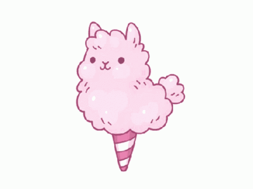 Cotton Candy Llama GIF