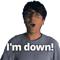 Count Me In Down Sticker