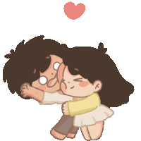 Couple Couple Hug Sticker