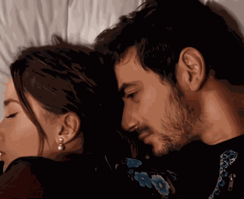 Couple Cuddle Morning GIF