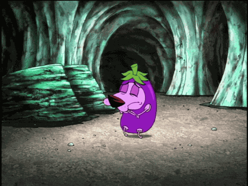 Courage The Great Eggplant GIF