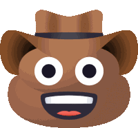 Cowboy Pile Of Poo Sticker