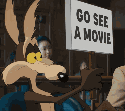 Coyote Go See A Movie GIF