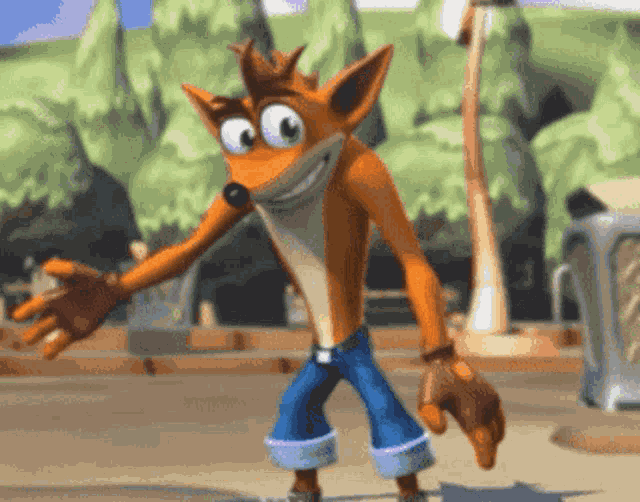 Crash Bandicoot Shrug GIF