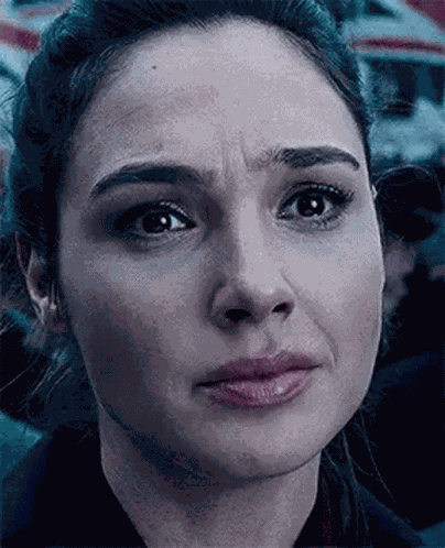 Crying Gal Gadot GIF