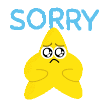 Crying Starfish Saying Sorry Sticker
