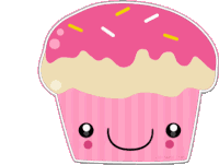 Cupcake Happy Sticker
