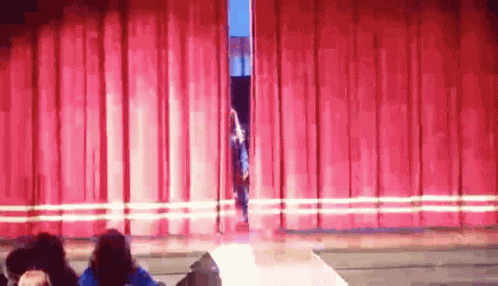 Curtains Open Here We Go GIF