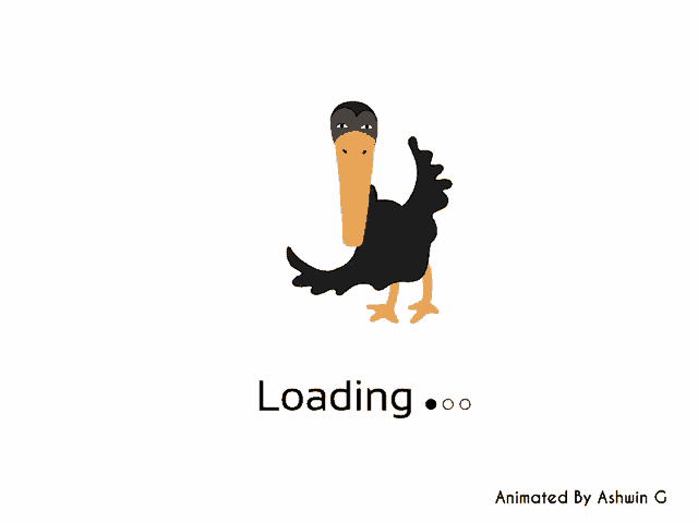 Cute Bird Loader Bird Animation GIF