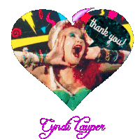 Cyndi Lauper Thank You Sticker