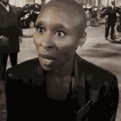 Cynthia Erivo Stepping Back Cynthia Erivo Jump Back GIF