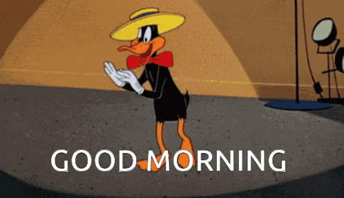 Daffy Duck Good Morning GIF