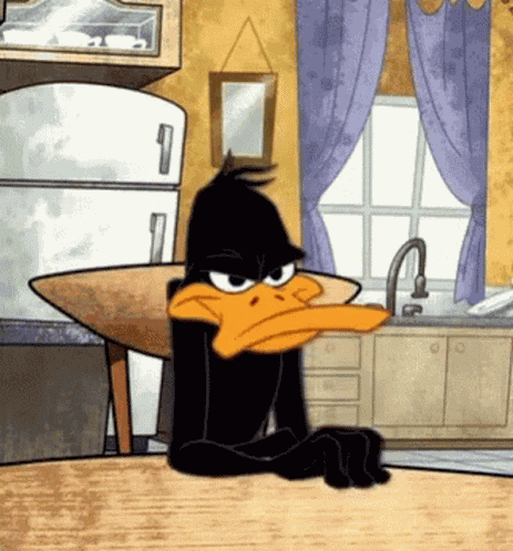 Daffy Duck Waiting GIF