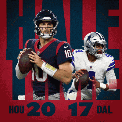 Dallas Cowboys (17) Vs. Houston Texans (20) Half-time Break GIF