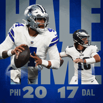 Dallas Cowboys (17) Vs. Philadelphia Eagles (20) Half-time Break GIF