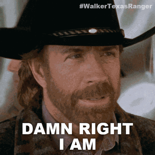 Damn Right I Am Cordell Walker GIF