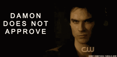Damon Does Not Approve Head Shake GIF