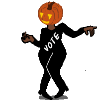 Dancing Pumpkin Vote Sticker
