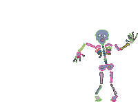 Dancing Skeletons Skeleton Sticker