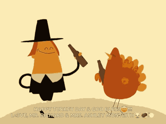Dancing Turkey Pilgrims GIF