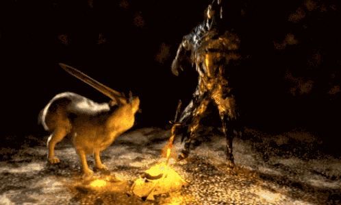 Dark Souls Sif And Artorias GIF