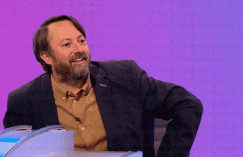 David Mitchell Nervous Smile GIF