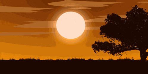 Deer Running Sunset GIF