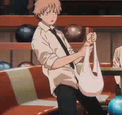 Denji Bowling Ball Chainsaw Man GIF