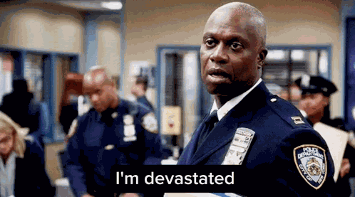 Devastated Captain Holt GIF