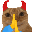 Devil Cat Meme Cat Sticker