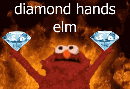 Diamond Hands Elmo Fire GIF