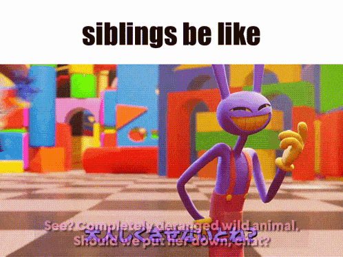 Digital Circus Sibling Fight GIF