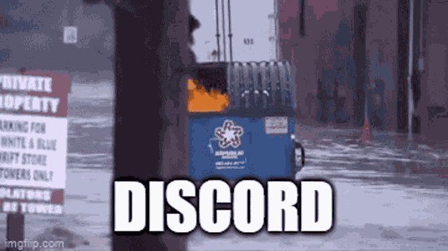 Discord Dumpster Fire GIF