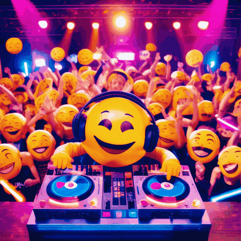 Dj Smiley Face GIF