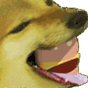 Dog Eating Burger Dog Sticker