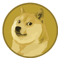 Dogecoin Wonky Eye Sticker