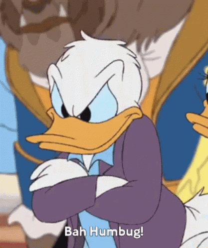 Donald Duck Bah Humbug GIF