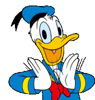 Donald Duck Clapping Hands Sticker